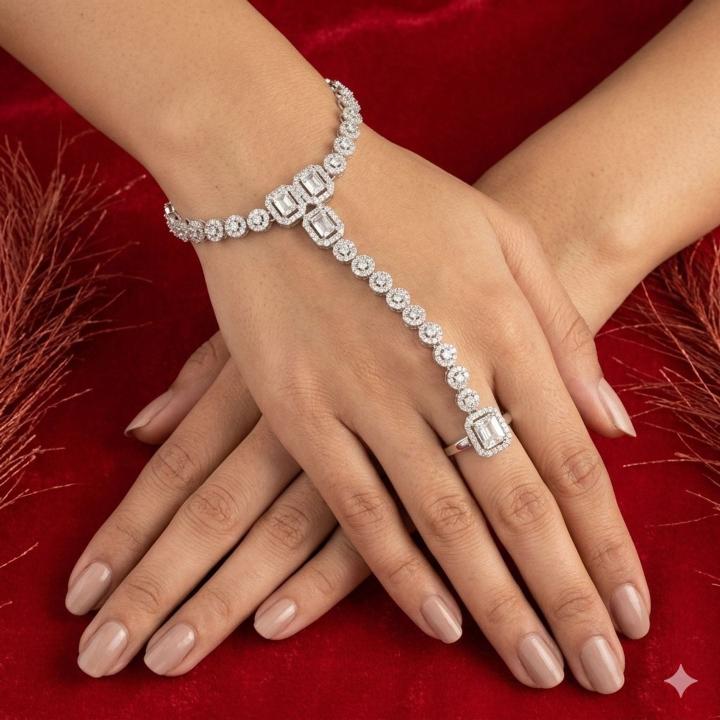 Anti tarnisha silver ad hand harness bracelet H3 Fancy artificial jewelry in Mumbai